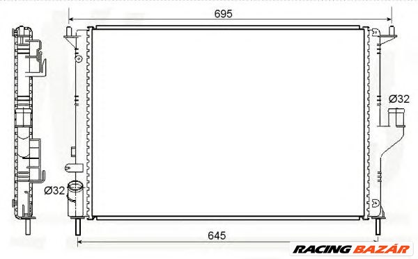 NRF 53118 - Vízhűtő (Hűtőradiátor) DACIA LADA RENAULT 1. kép