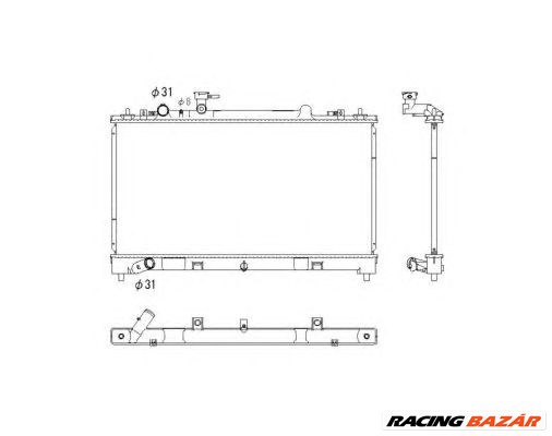 NRF 53752 - Vízhűtő (Hűtőradiátor) MAZDA 1. kép