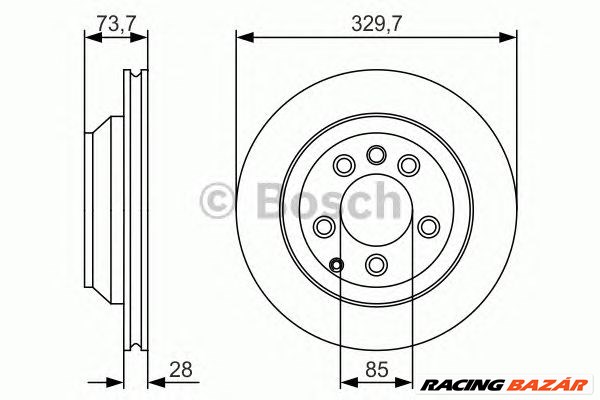 BOSCH 0 986 479 S20 - féktárcsa AUDI PORSCHE VW 1. kép