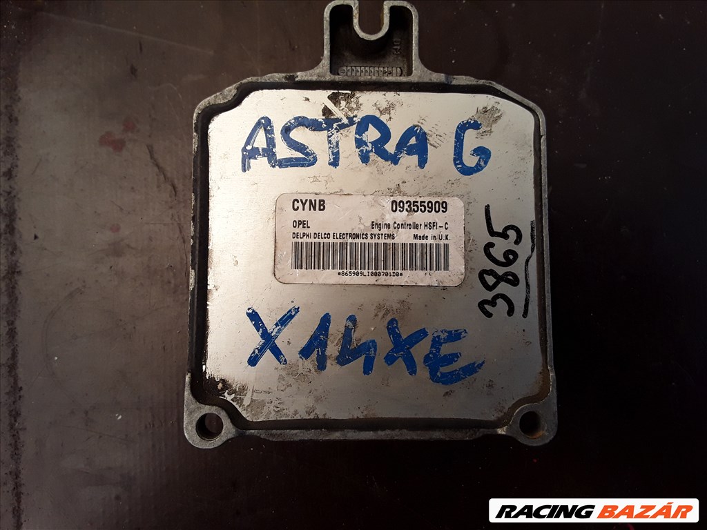 Opel Astra G 1,4 16V motorvezérlő elektronika 09355909 pin kóddal 2. kép