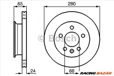 BOSCH 0 986 478 548 - féktárcsa VW