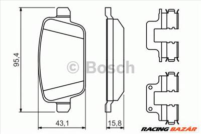 BOSCH 0 986 494 639 - fékbetét FORD FORD AUSTRALIA LAND ROVER VOLVO