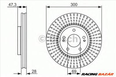 BOSCH 0 986 479 C51 - féktárcsa HYUNDAI KIA