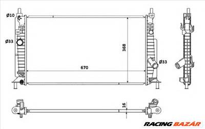 NRF 53905 - Vízhűtő (Hűtőradiátor) MAZDA