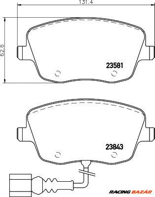 TEXTAR 2358102 - fékbetét SEAT SKODA VW