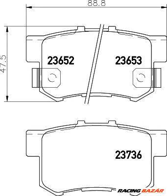 TEXTAR 2365201 - fékbetét ACURA GREAT WALL HONDA HONDA (GAC)
