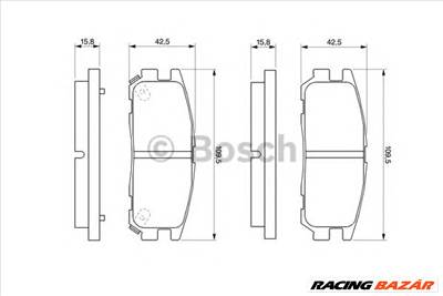 BOSCH 0 986 424 367 - fékbetét ISUZU OPEL VAUXHALL