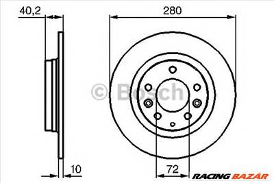 BOSCH 0 986 479 B77 - féktárcsa MAZDA