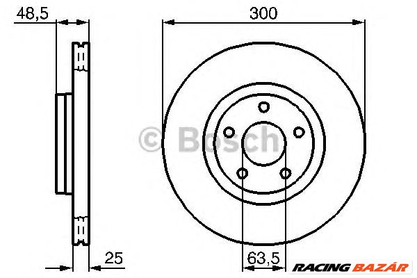 BOSCH 0 986 479 C52 - féktárcsa FORD FORD AUSTRALIA VOLVO VOLVO (CHANGAN) 1. kép