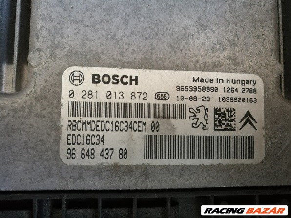 Citroën Berlingo II, Peugeot Partner II zár kulcs motorvezérlő BSI 9666895580 281013872 2. kép
