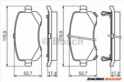 BOSCH 0 986 494 496 - fékbetét CHRYSLER DODGE FIAT