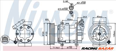 NISSENS 89332 Klímakompresszor SD6V12