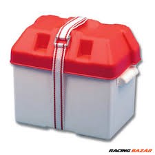 Akkumulátor doboz 270x170 mm (fehér-piros) 1. kép