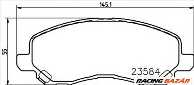 TEXTAR 2358401 - fékbetét BAIC CHRYSLER CITROËN DODGE DONGNAN (SOUEAST) JEEP MITSUBISHI MITSUBISHI (