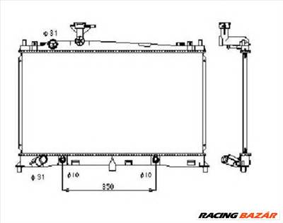 NRF 53410 - Vízhűtő (Hűtőradiátor) MAZDA