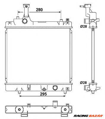 NRF 53078 - Vízhűtő (Hűtőradiátor) NISSAN SUZUKI