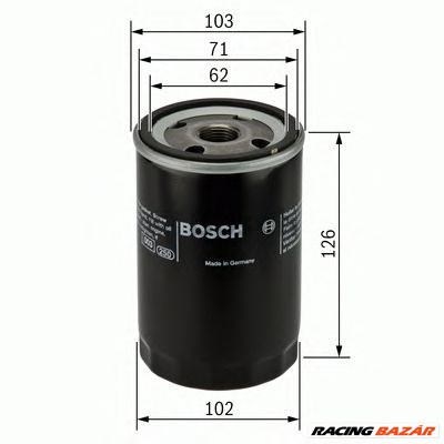 BOSCH 0 986 452 042 - olajszűrő HYUNDAI KIA MAZDA MITSUBISHI 1. kép