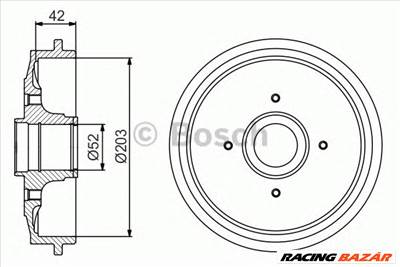 BOSCH 0 986 477 201 - fékdob CITROËN DS PEUGEOT