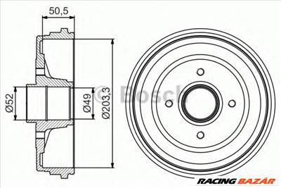 BOSCH 0 986 477 206 - fékdob RENAULT