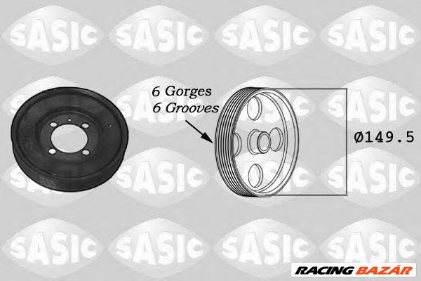 SASIC 2156017 - Szíjtárcsa, főtengely OPEL 1. kép