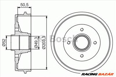 BOSCH 0 986 477 210 - fékdob DACIA RENAULT