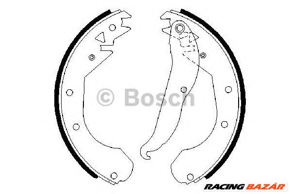 BOSCH 0 986 487 201 - fékpofakészlet BEDFORD OPEL VAUXHALL 1. kép