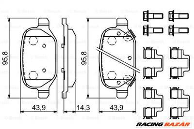 BOSCH 0 986 494 935 - fékbetét FIAT