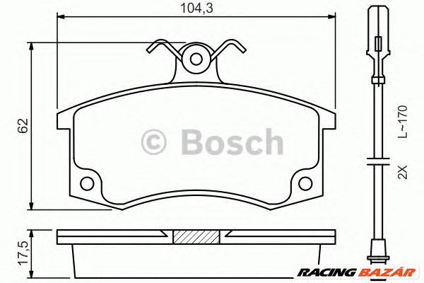 BOSCH 0 986 494 533 - fékbetét DATSUN LADA 1. kép