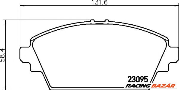 TEXTAR 2309501 - fékbetét NISSAN 1. kép