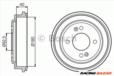 BOSCH 0 986 477 216 - fékdob HYUNDAI