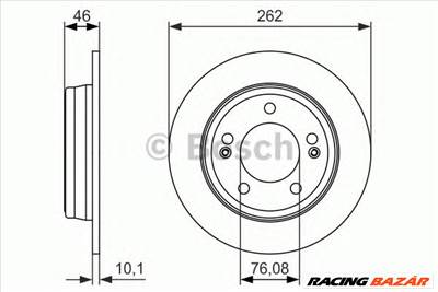 BOSCH 0 986 479 052 - féktárcsa HYUNDAI KIA