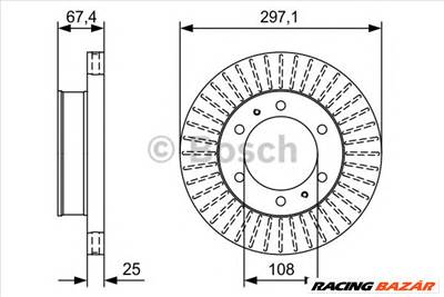 BOSCH 0 986 479 A96 - féktárcsa TOYOTA