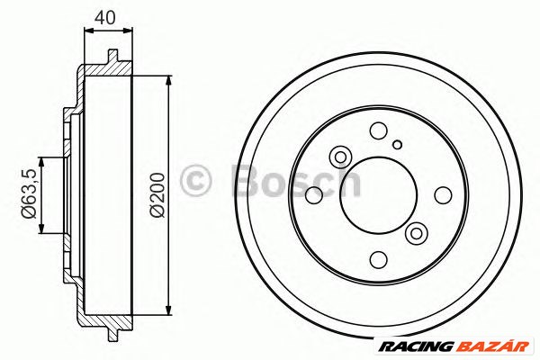 BOSCH 0 986 477 240 - fékdob FORD FORD AUSTRALIA 1. kép