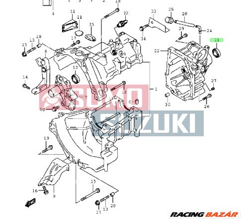 Suzuki Carry szimering váltóház végén (GYÁRI) 24780-78A00 1. kép