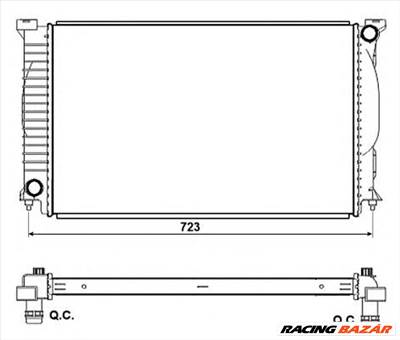 NRF 53093 - Vízhűtő (Hűtőradiátor) AUDI