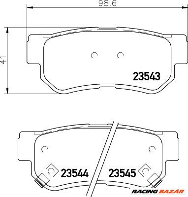 TEXTAR 2354301 - fékbetét FENGXING (DONGFENG ) FENGXING (DONGFENG) GAC HAFEI HAWTAI HYUNDAI HYUNDAI  1. kép