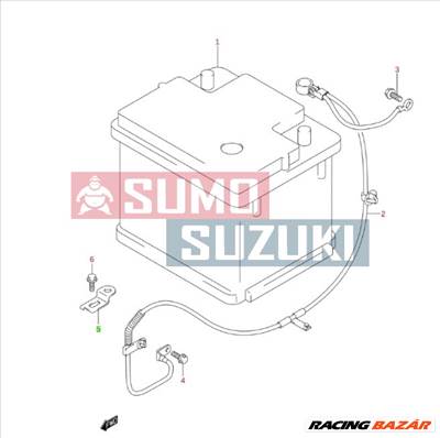 Suzuki WR+ akkumulátor leszorító (GYÁRI) 36651-62G10