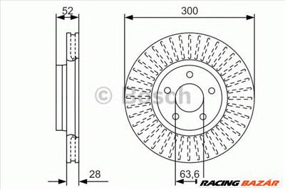 BOSCH 0 986 479 D38 - féktárcsa FORD FORD AUSTRALIA