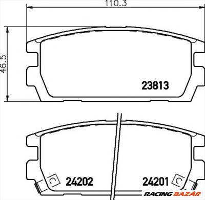 TEXTAR 2381301 - fékbetét HAWTAI HYUNDAI HYUNDAI (HUATAI) LANDWIND (JMC)