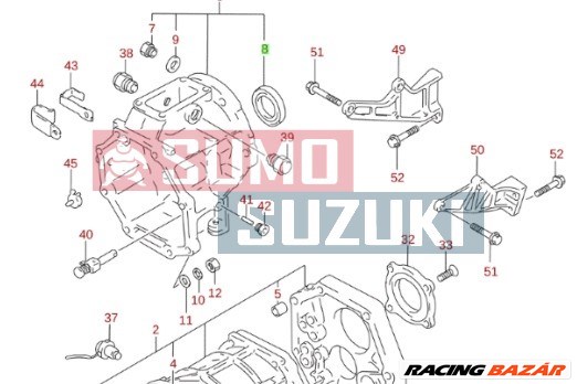 Suzuki Vitara szimering váltóház végén (GYÁRI) 24732-78E50 1. kép