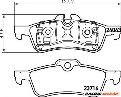 TEXTAR 2404301 - fékbetét MINI