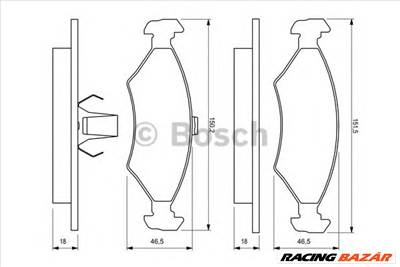 BOSCH 0 986 424 462 - fékbetét FORD MAZDA