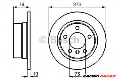 BOSCH 0 986 478 641 - féktárcsa BMW