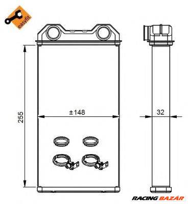 NRF 54300 - Hőcserélő, belső tér fűtés OPEL RENAULT VAUXHALL