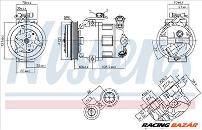 NISSENS 890185 Klímakompresszor SD6V12