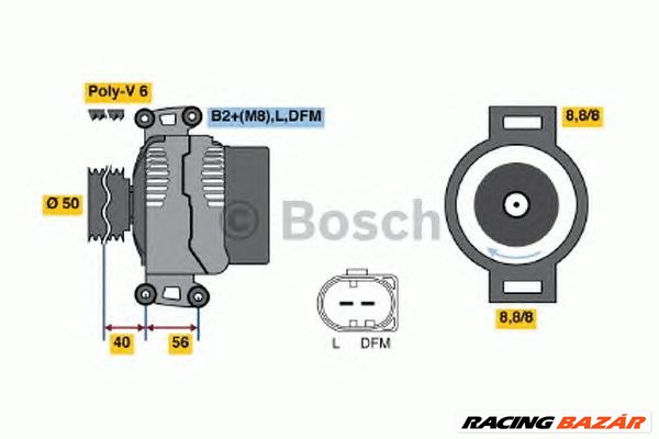 BOSCH 0 986 045 420 - generátor MERCEDES-BENZ 1. kép