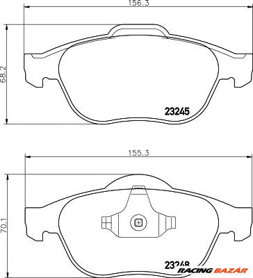 TEXTAR 2324802 - fékbetét RENAULT 1. kép