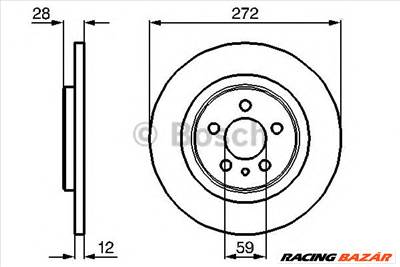 BOSCH 0 986 479 064 - féktárcsa CITROËN FIAT LANCIA PEUGEOT