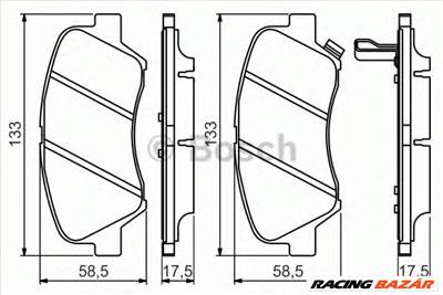 BOSCH 0 986 494 563 - fékbetét HYUNDAI KIA PROTON