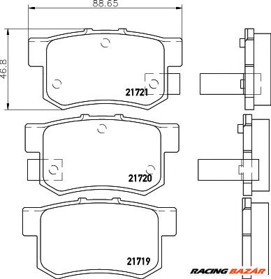 TEXTAR 2171901 - fékbetét ACURA HAVAL HONDA HONDA (DONGFENG) HONDA (GAC) MG ROVER SUZUKI SUZUKI (CHA 1. kép